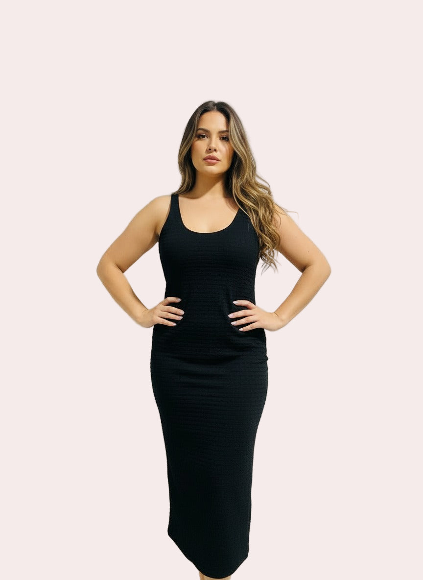 The Eclipse Textured Midi Dress