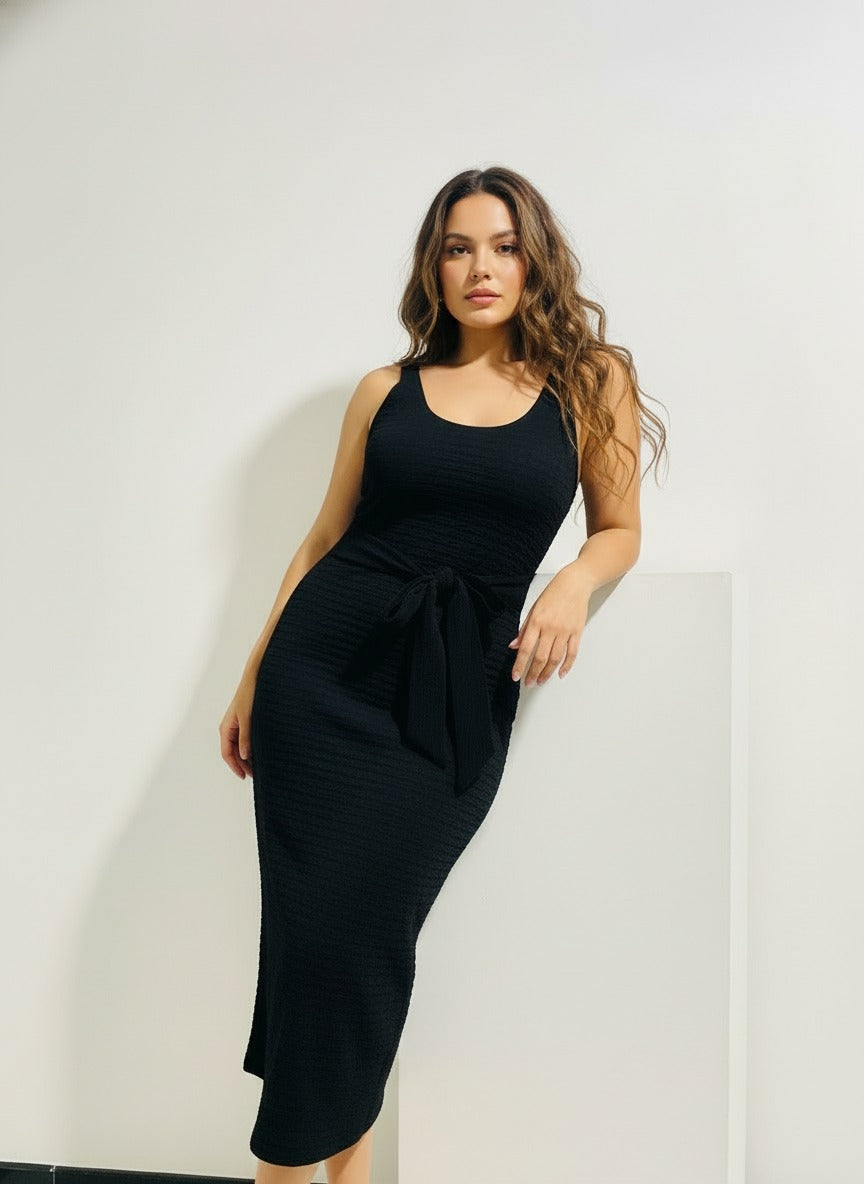 The Eclipse Textured Midi Dress