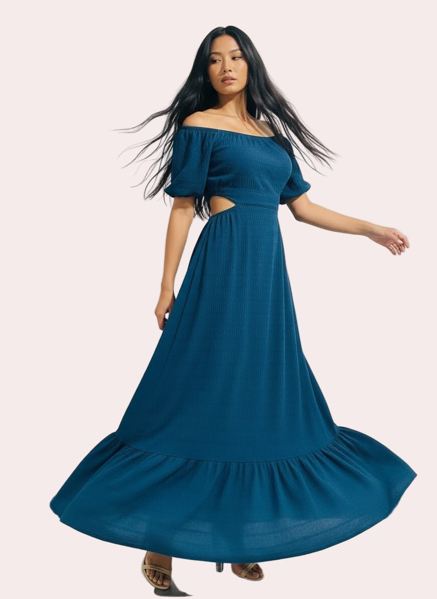 The Azure Riviera Maxi Dress