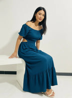 The Azure Riviera Maxi Dress - ArokaLife
