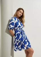 The Cobalt Pop Mini Dress