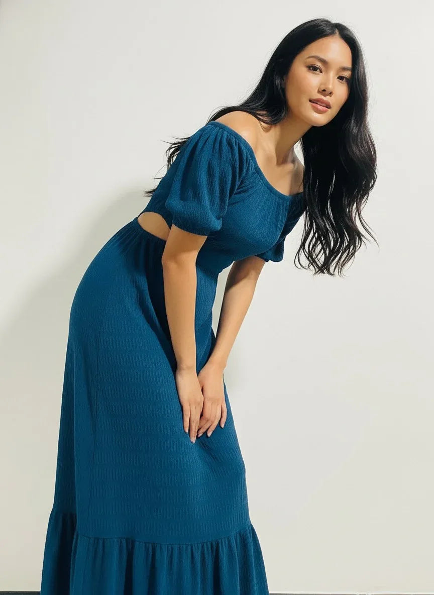 The Azure Riviera Maxi Dress - ArokaLife