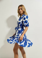The Cobalt Pop Mini Dress
