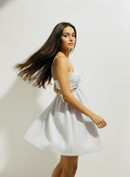 The Bow Tie Linen Mini Dress