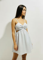The Bow Tie Linen Mini Dress