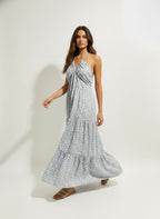 The Blue Haze Halter Maxi