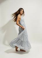 The Blue Haze Halter Maxi